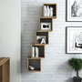 Hanah Home Estantería de Pared Walnut (5 Piezas)